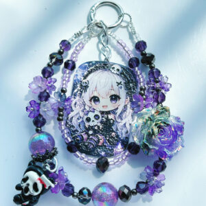 Purple Gothic Anime Phone Chain